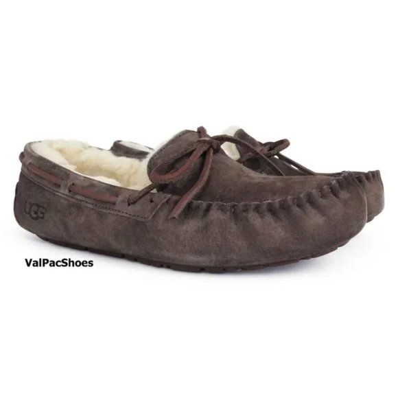 UGG Dakota Espresso Suede Fur Slippers Size 9 NEW - Picture 3 of 7